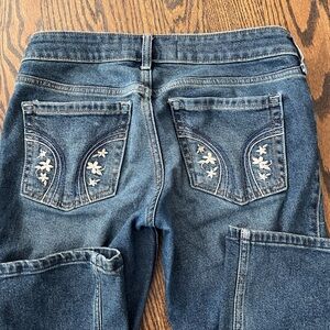 Bootcut Dark Wash Jeans w/ Embroidered Pockets